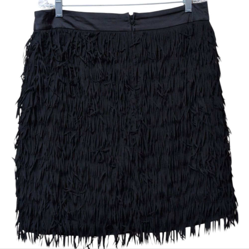 Torrid Black Fringe Flapper Skirt Lined Size 12 short flirty holiday night out